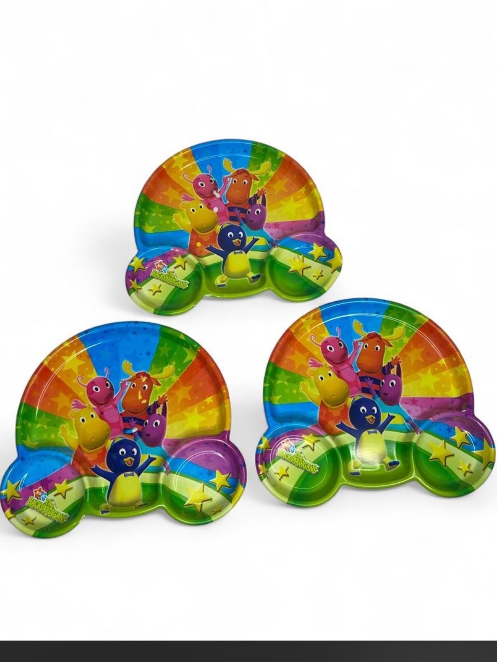 Vintage Y2K 2000s The Backyardigans themed divider plates with Characters